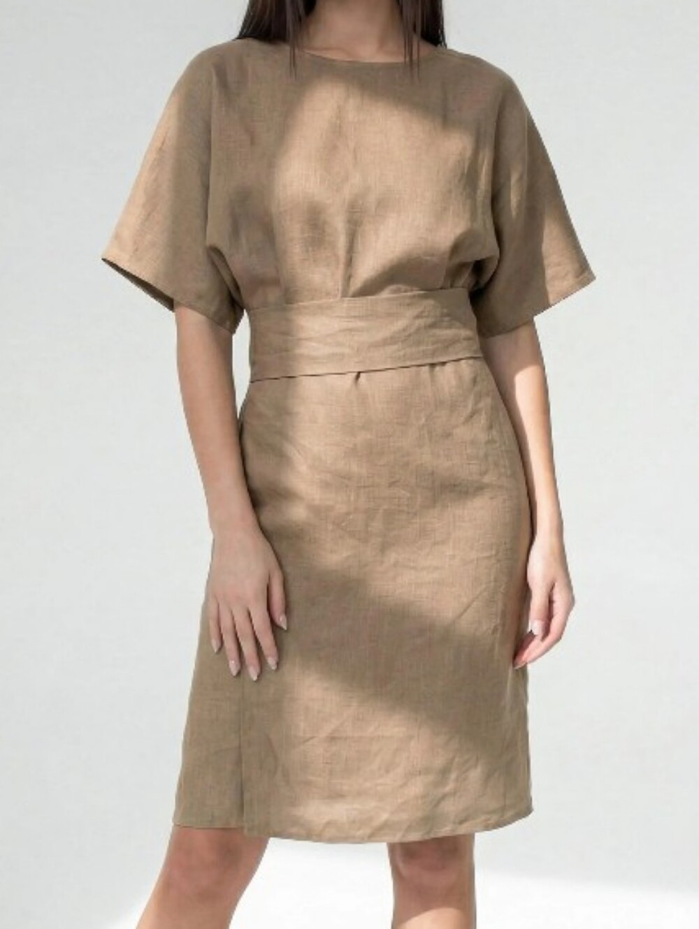 Cynthia Steffe Mocha Brown Belted Midi Skirt